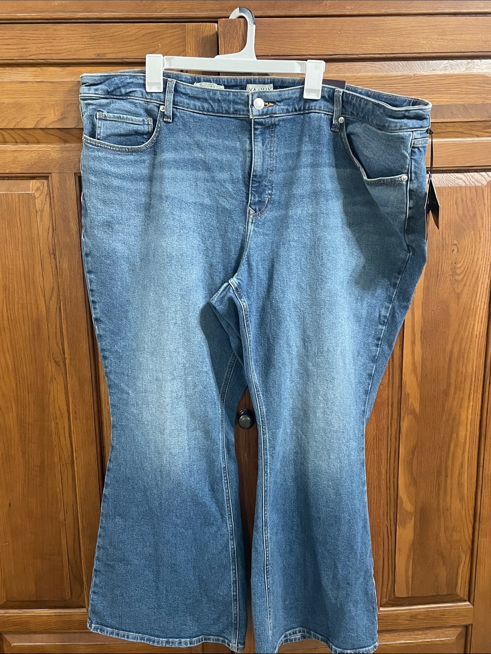 Ava & Viv high-rise, fitted hip & thigh  vintage flare stretch jeans Sz. 26 NWT